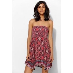 Urban Outfitters Smocked Handkerchief Dress Tribal